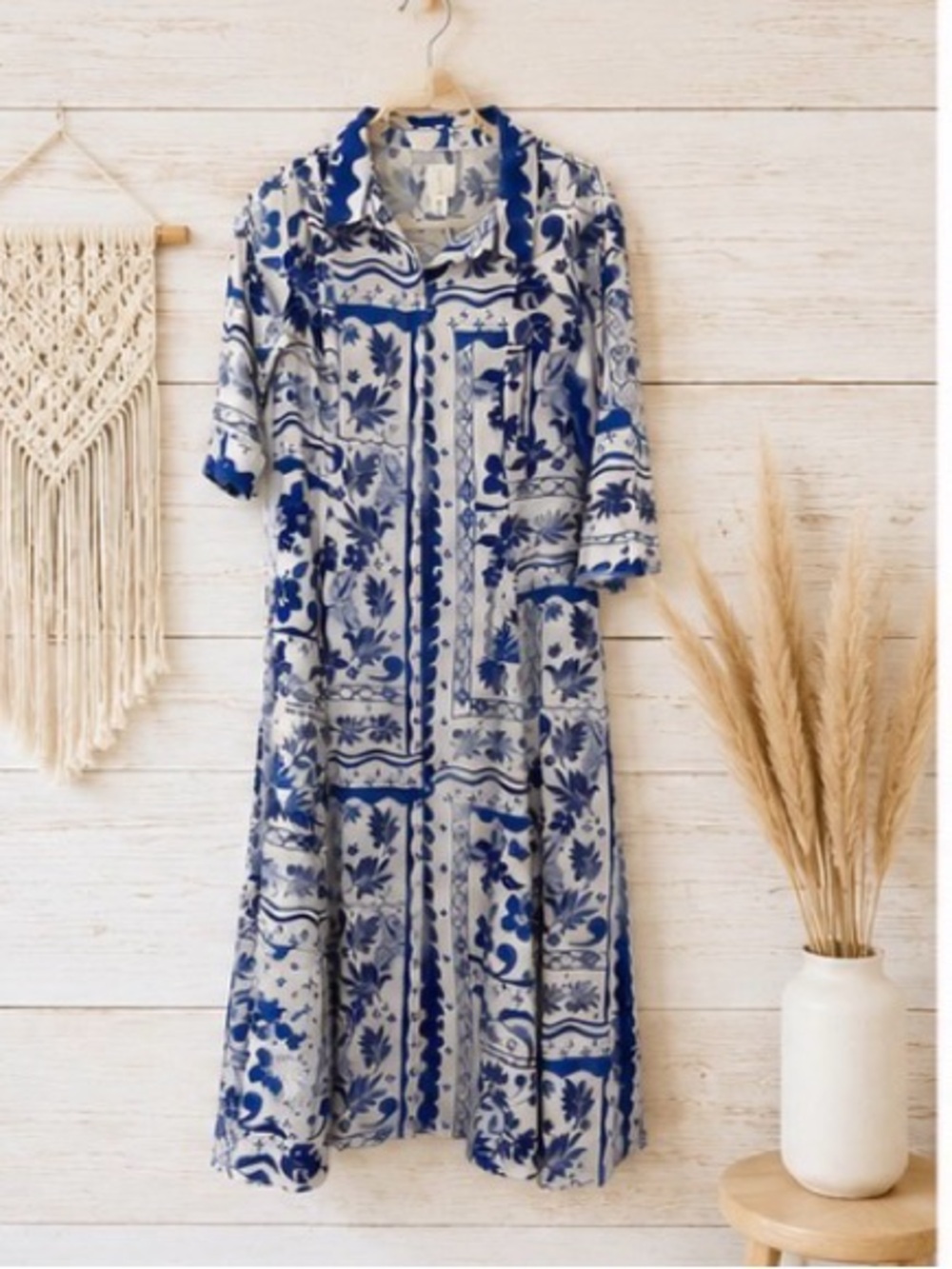Joie Blue and White Floral Dress